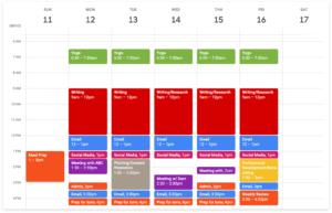 Time Blocking Schedule